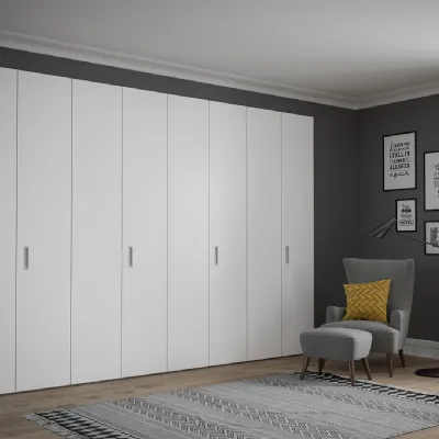 Armadio ante battenti in laminato materico Armadio a 8 ante mod.saks di giessegi in promo-sconto del 50% Giessegi scontato