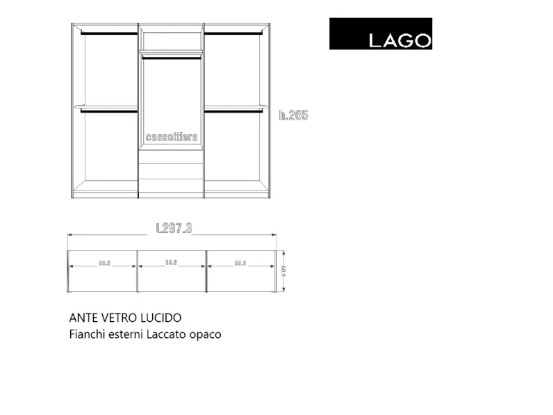 ARMADIO Armadio now battente Lago in OFFERTA OUTLET