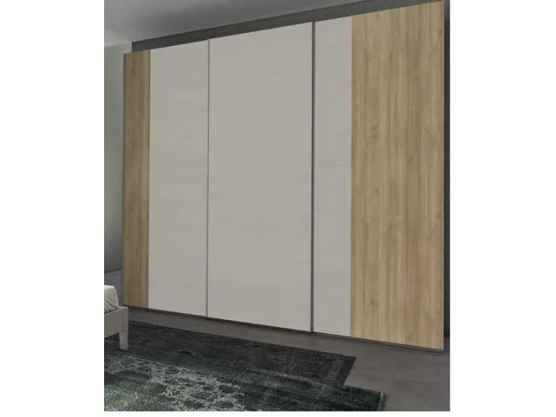 Armadio moderno Armadio  scorrevole 3 ante white e rovere   chiaroeColombini casacon uno sconto imperdibile