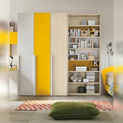 Armadio moderno Armadio con 3 ante battenti in finitura girasole k10 Collezione esclusiva PREZZI OUTLET