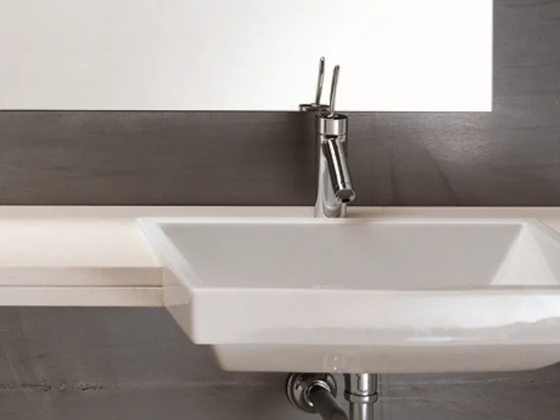 Moab - bl3 - lavabo in ceramica per semi-incasso Artigianale: mobile da bagno A PREZZI OUTLET