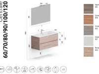 Mobile arredo bagno Sospeso Punto tre Zero mat.legno in offerta