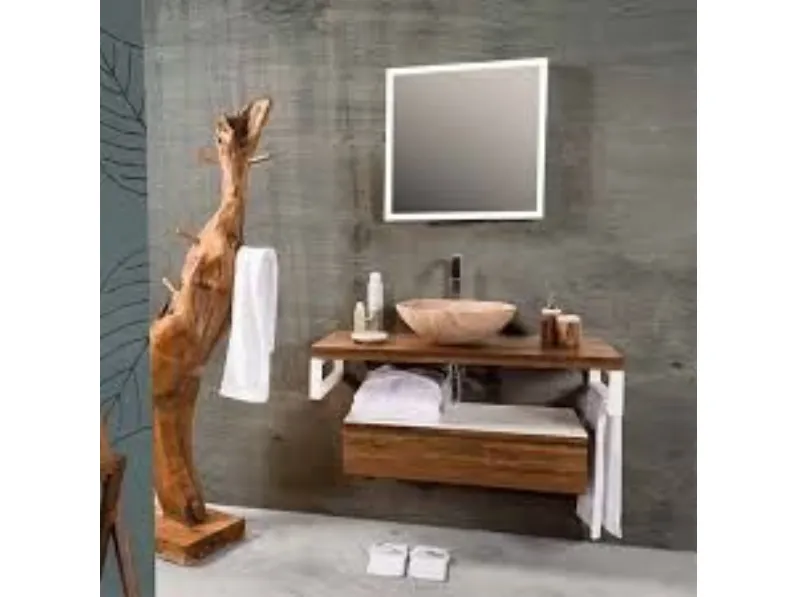 Mobile bagno A&c Teak&white IN OFFERTA OUTLET