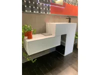 Mobile bagno A terra Unico lavabo corian + cassettiera sospesa Rexa a prezzo scontato