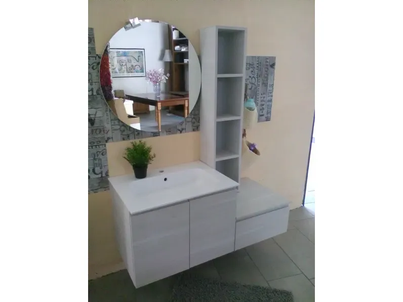 Mobile bagno Compab con specchio tondo prezzo outlet
