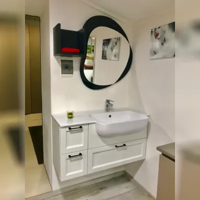 Mobile bagno Compab Diamante in legno di abete laccato bianco IN OFFERTA OUTLET