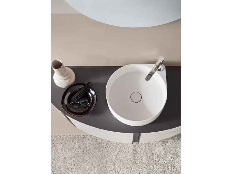 Mobile bagno Md work Curvo laccato opaco completo  IN OFFERTA OUTLET
