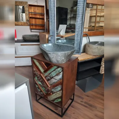 Mobile bagno Outlet etnico Mobile bagno renes vintage  con 3 cassetti   IN OFFERTA OUTLET
