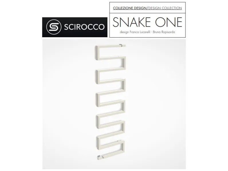 Mobile bagno Scirocco snake one radiatore scaldasalviette termoarredo bianco opaco Artigianale SCONTATO 55%