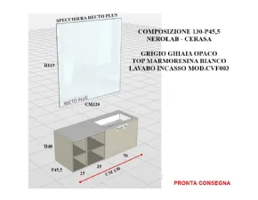 Arredamento bagno: mobile Cerasa Cerasa - nerolab a prezzo scontato