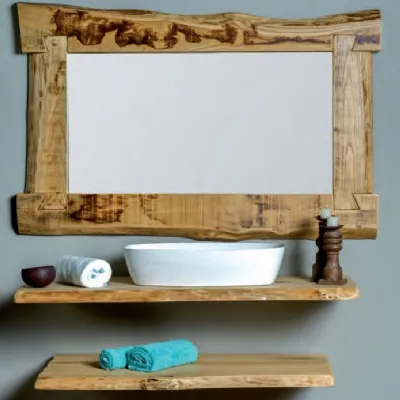 Mobile bagno Sospeso Mobile bagno natural minimale legno Outlet etnico a prezzo ribassato