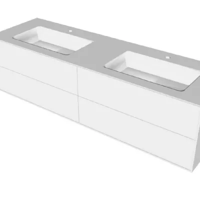 Mobile bagno Yumi doppia vasca cm.170 Arlexitalia SCONTATO a PREZZI OUTLET