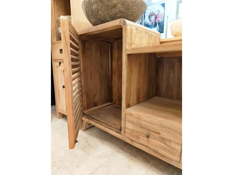 Mobile per il bagno Artigianale Vintage - teak massello in offerta