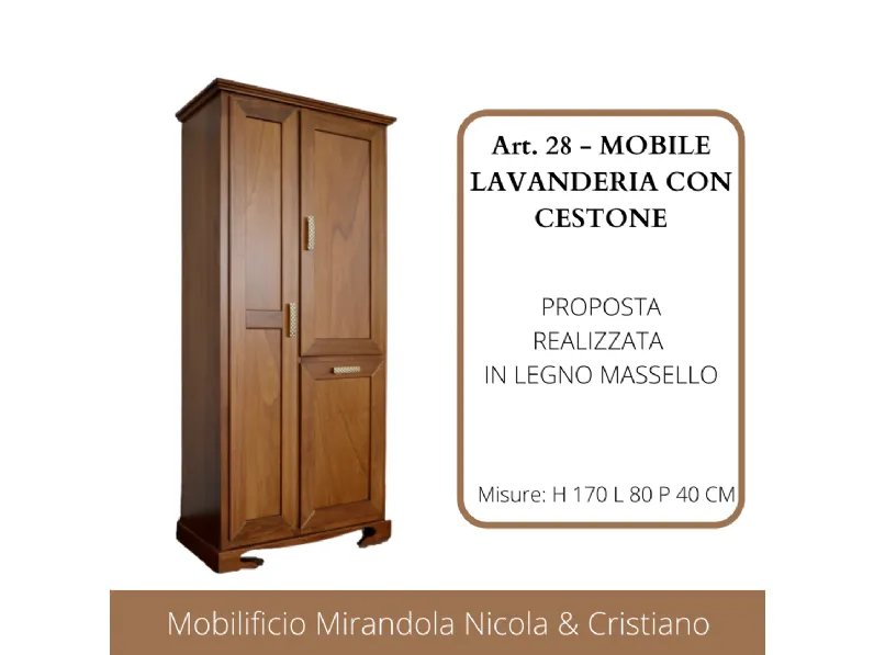 Mobile per il bagno Mirandola Art.27-mobile lavanderia a prezzi outlet