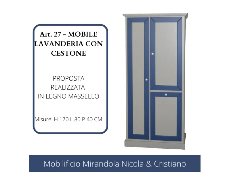 Mobile per il bagno Mirandola Art.27-mobile lavanderia a prezzi outlet