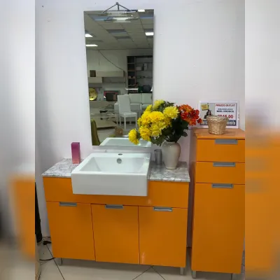 Arredamento bagno: mobile Eurobagni Kronos arancio in offerta