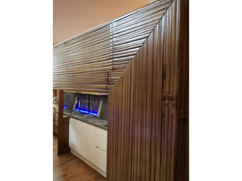 Mobile per la sala da bagno Outlet etnico Bagno essential bambu design a prezzo scontato