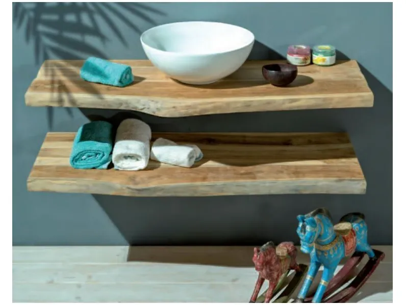 Piani top bagno in legno di teak   Outlet etnico: mobile da bagno A PREZZI OUTLET