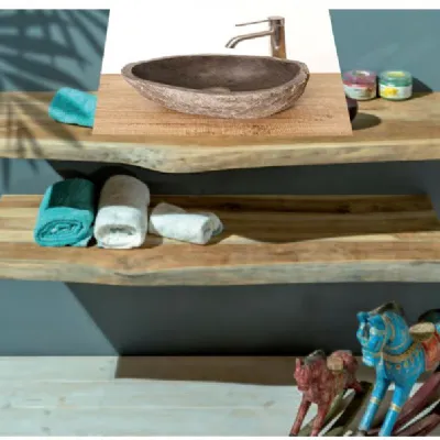 Piani top bagno in legno di teak   Outlet etnico: mobile da bagno A PREZZI OUTLET