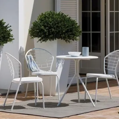 Arredo Giardino Vermobil Set tavolo rick    117 bianco con 4 sedie smooth A PREZZI OUTLET