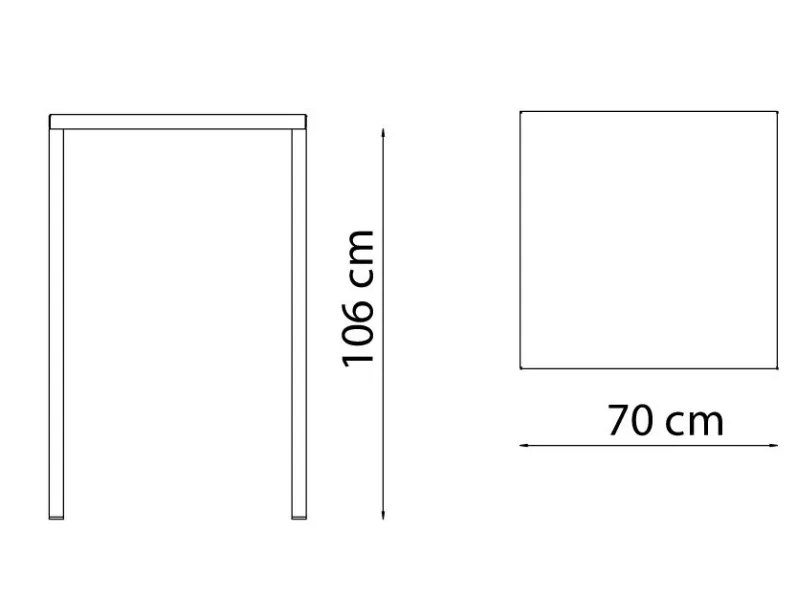 Tavolo alto quatris 70 x 70 grigio antico con 4 sagelli alti alice Vermobil: Arredo Giardino a prezzo scontato