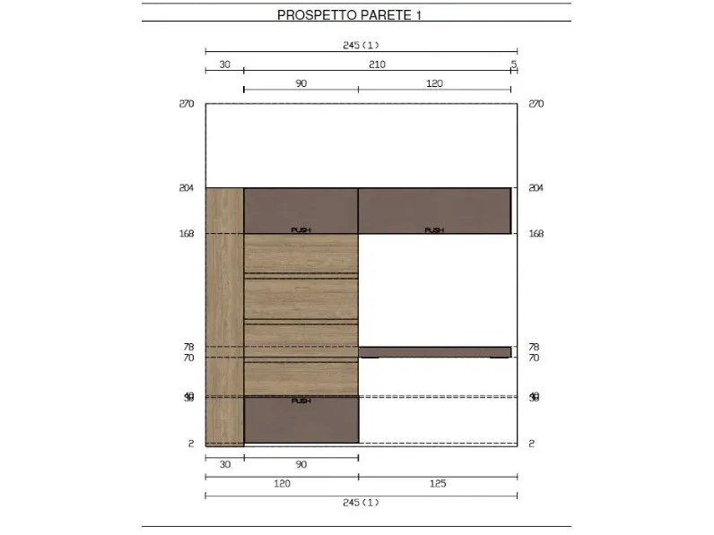 Mobile per ufficio modello Parete studio in legno ad un prezzo speciale