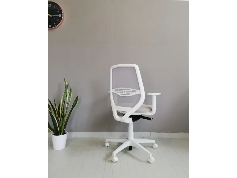 Outlet: Sedia da ufficio Cast rete full white Las mobili