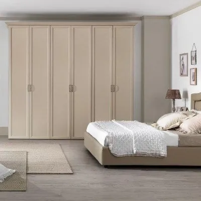 Camera da letto Camera matrimoniale modello afrodite finitura patinato beige in promo-sconto del 40% Mcsmobili OFFERTA OUTLET