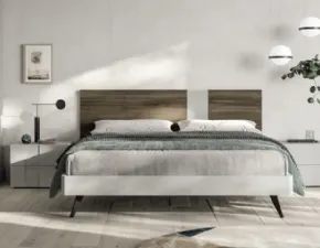 Camera da letto Composizione b010 Villanova in laccato opaco a prezzo Outlet