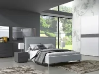 Camera da letto Kloe composizione 1 Artigianale in laminato a prezzo ribassato
