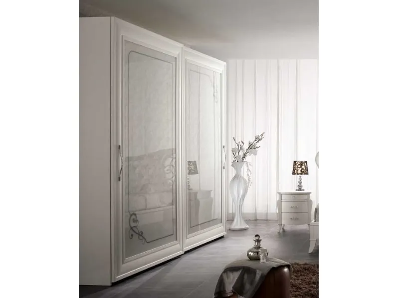 Camera da letto Md work Camera completa luxury frassino bianco  a prezzo scontato in legno