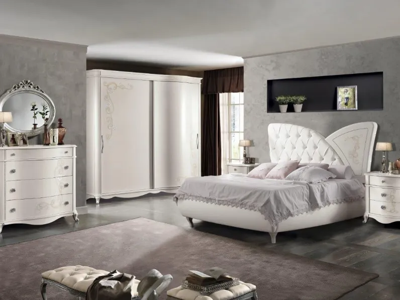 Camera da letto Modello clizia Artigianale in laminato a prezzo Outlet