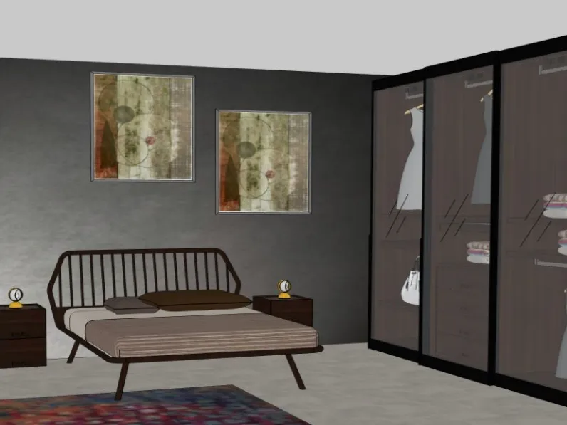 Camera da letto Trama vitrum atlante Pianca in legno a prezzo Outlet