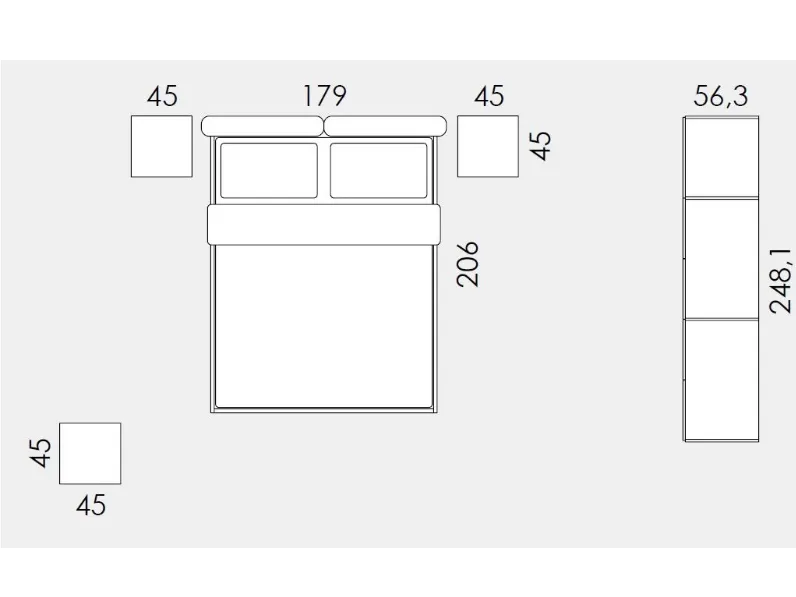 Outlet: Camera da letto Wembley Colombini, laminato a prezzo scontato!