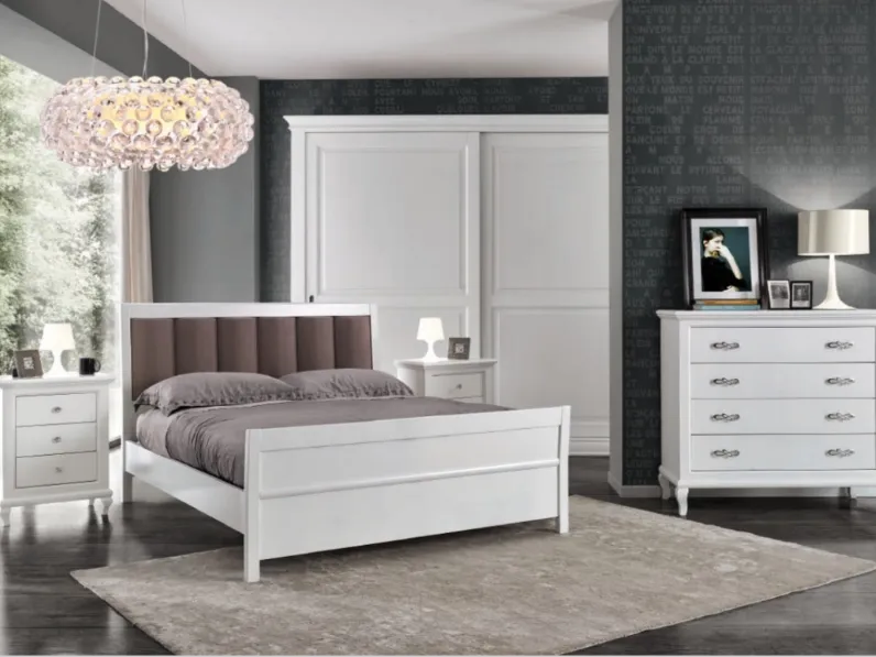 Camera da letto Artigianale Mottes mobili camera matrimoniale completa in legno laccato a prezzo scontato in legno