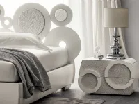 Com e comodini Shabby Chic  Genesi Laccato e Pelle Diamante Perlato PREZZI OUTLET