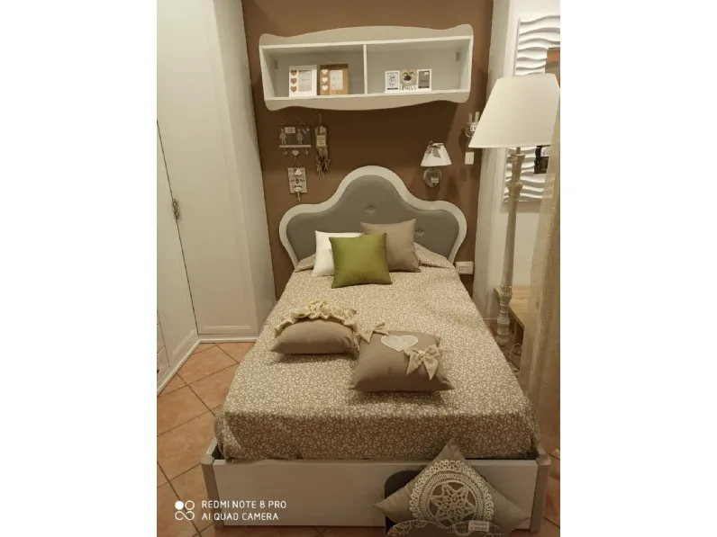 Cameretta Arcadia tortora Colombini casa con letto una piazza e mezza
 in Offerta Outlet