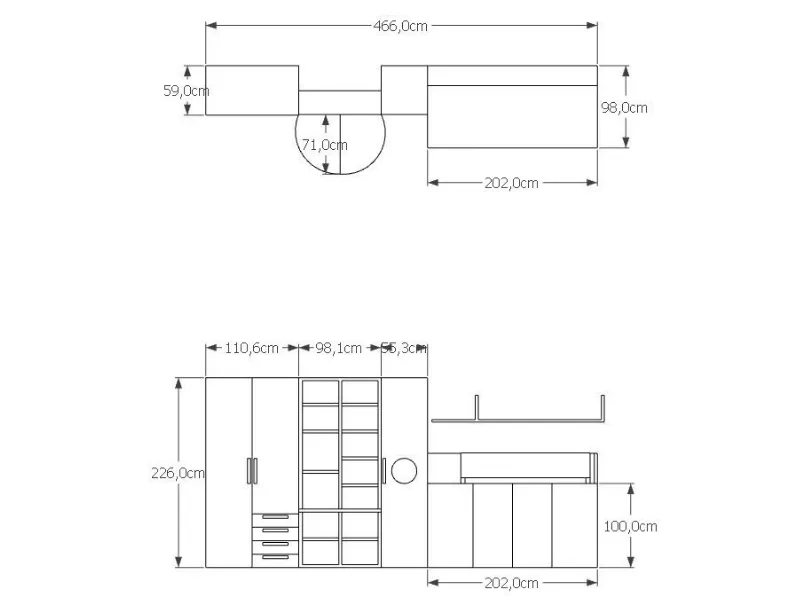 Cameretta Container Dielle in OFFERTA OUTLET