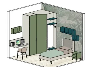 Cameretta in laccato opaco: Deck Moretti Compact, prezzo outlet!