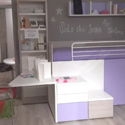 Cameretta Dielle box 6 Dielle con letto a soppalco in offerta