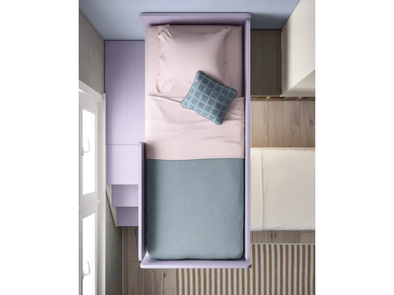 Cameretta Mottes mobili fantasy 25 Mottes selection con letto a soppalco a prezzo scontato