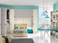 Cameretta in laminato opacoCameretta con cabina-spogliatoio di giessegi scontata del 40% Giessegi scontata a PREZZI OUTLET