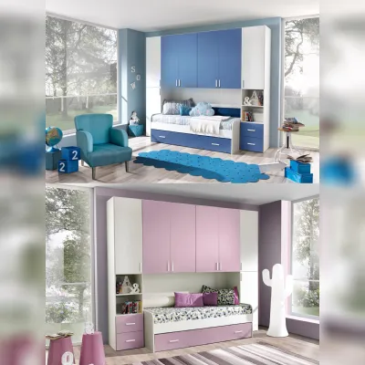 Cameretta Kindy Collezione esclusiva con letto a pontein offerta