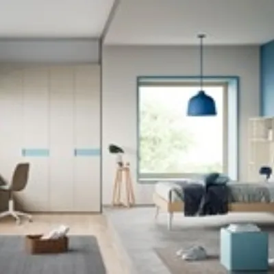 Cameretta Letti a terra 20 Mistral in laminato opaco a prezzo Outlet
