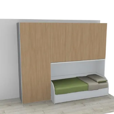 Cameretta Moretti compact Moretti compact con letto a ponte a prezzo Outlet