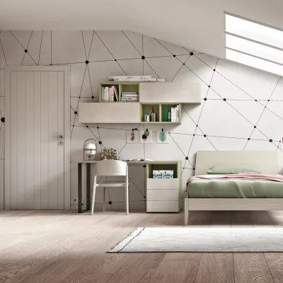 Cameretta Mottes mobili fantasy 01 Mottes selection con letto a terra in offerta