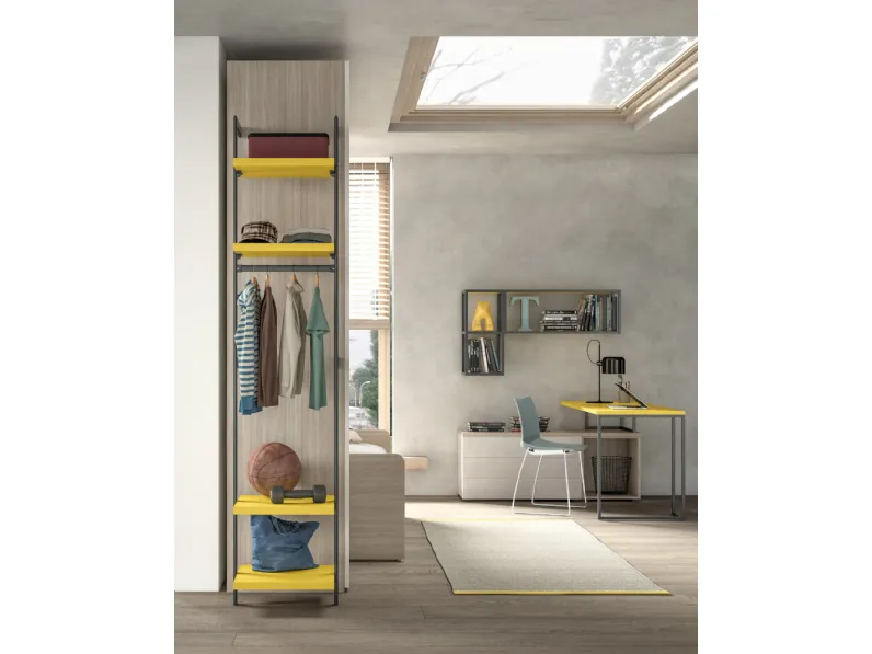 Cameretta Mottes: mobili fantasy 18, laccato opaco in offerta outlet.
