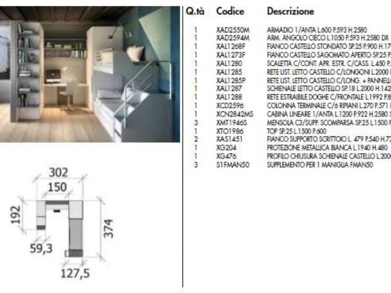 CAMERETTA Room170 Mottes selection a PREZZI OUTLET