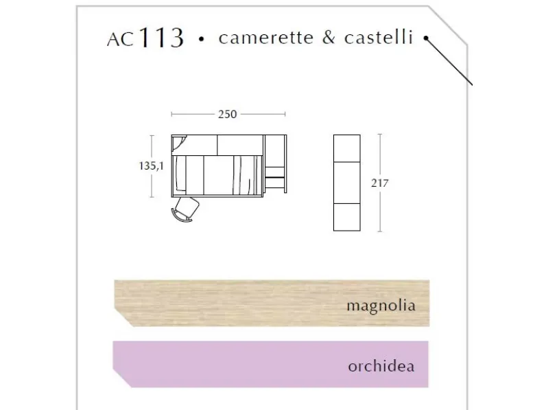 Cameretta Noemi ac113 Colombini SCONTATA