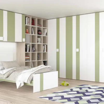 Cameretta Open 09 Mottes: legno di qualità, prezzi outlet! Design moderno per arredare al meglio la tua stanza.